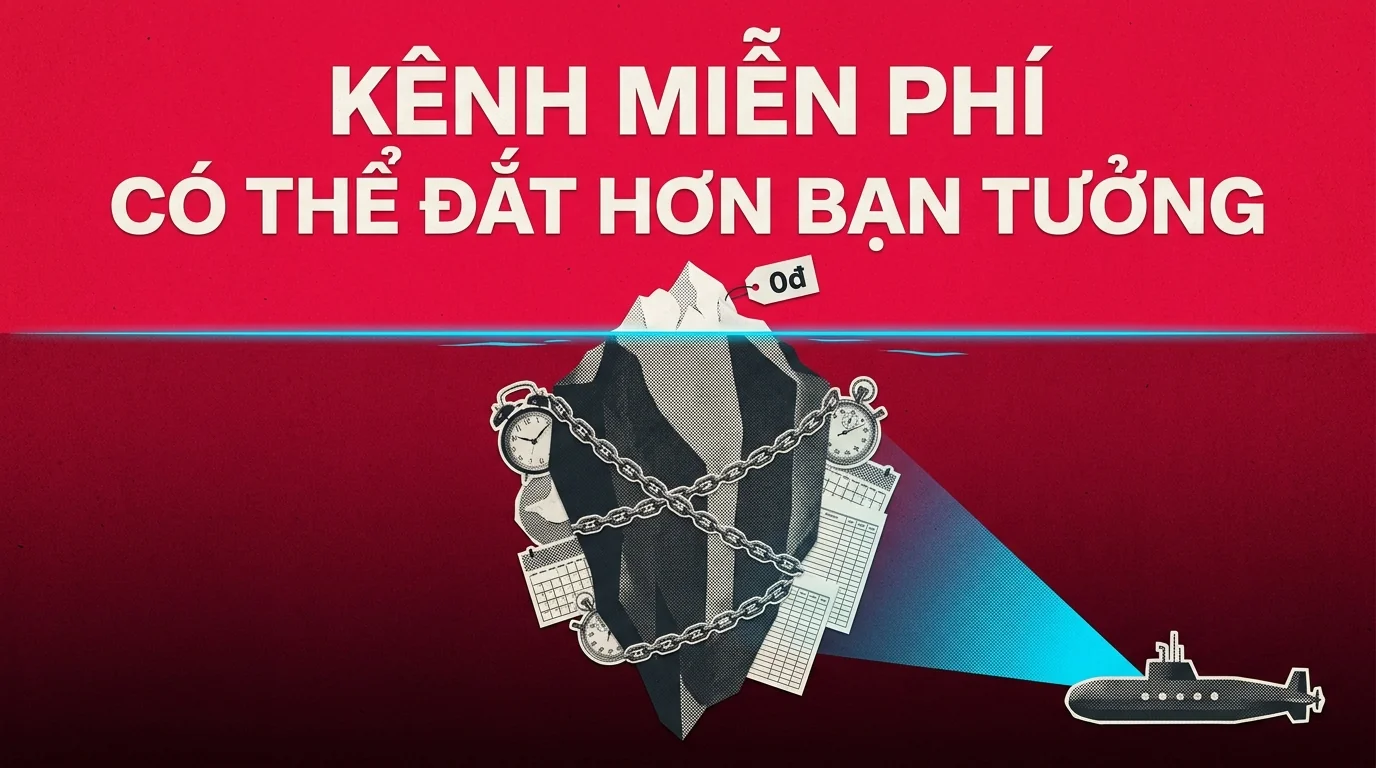 Kênh miễn phí có thể đắt hơn bạn tưởng: Ảo tưởng 'traffic 0 đồng' và vì sao chạy Ads kinh tế hơn