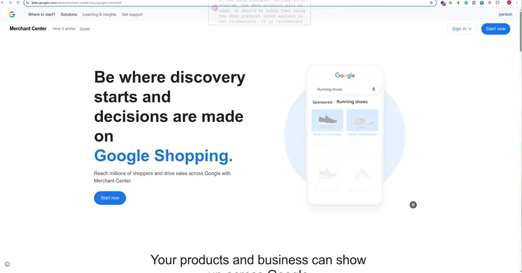 Trang đăng nhập Google giả mạo dùng để đánh cắp tài khoản Merchant Center