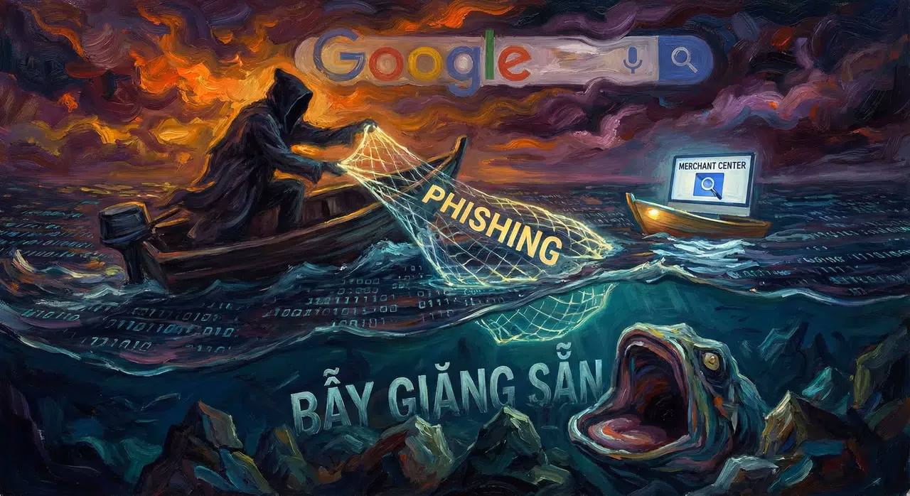 Lừa đảo Phishing: Bẫy giăng sẵn khi tìm kiếm "Merchant Center"