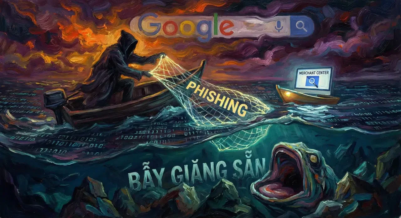 Lừa đảo Phishing: Bẫy giăng sẵn khi tìm kiếm "Merchant Center"